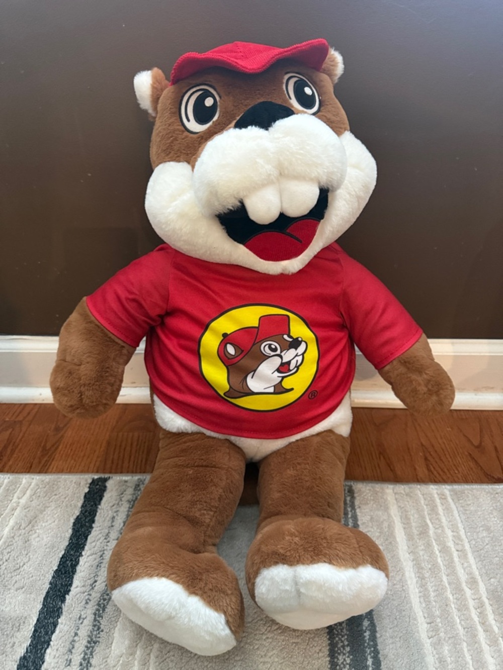 BUC-EE’S 27 Inch Plush Beaver in Red Buc-ee’s Shirt